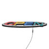 LEDTM® 85858 Φωτιστικό Ταμπέλα Φωτεινή Επιγραφή NEON LED Σήμανσης Animated Ovale OPEN 30W AC 230V με Διακόπτη On/Off και Ασύρματο Χειριστήριο IR Λευκό - Κόκκινο - Πράσινο - Κίτρινο - Γαλάζιο - Image 4