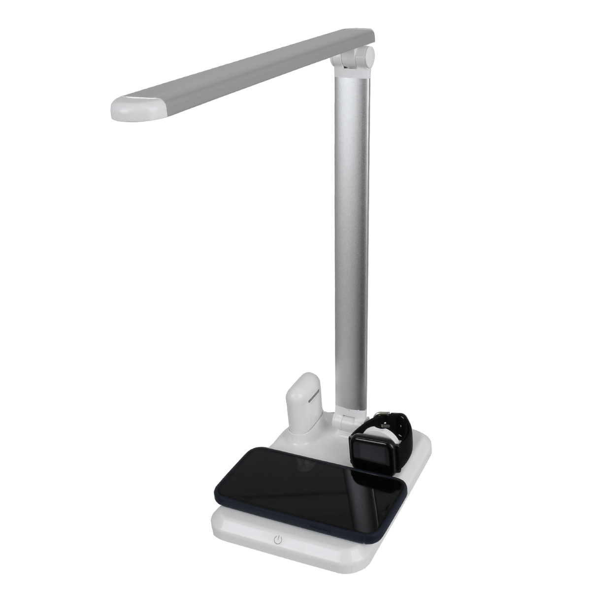 LEDTM® ONO 86101 Μοντέρνο Επιτραπέζιο Φωτιστικό Γραφείου με Ασύρματη Φόρτιση 10W 2A LED 5W 1000lm 90° DC 5V με USB-C IP20 Φυσικό Λευκό 4500K - Sanan SMD Chip - Λευκό - Μ33 x Π14 x Υ63cm - 2 Χρόνια Εγγύηση - Image 4