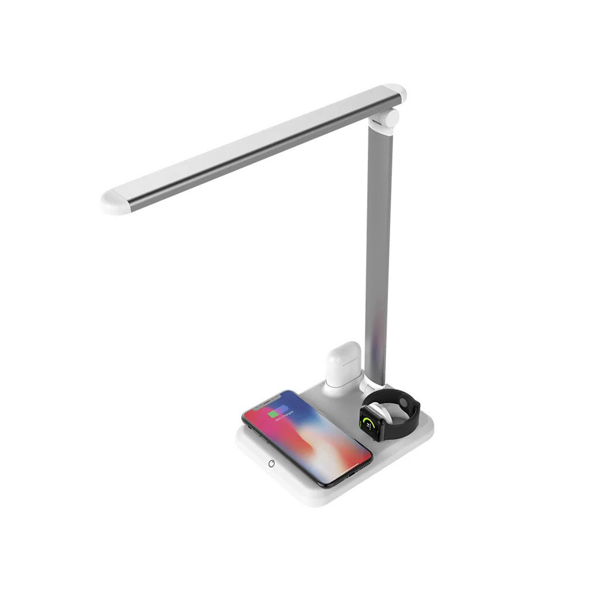 LEDTM® ONO 86101 Μοντέρνο Επιτραπέζιο Φωτιστικό Γραφείου με Ασύρματη Φόρτιση 10W 2A LED 5W 1000lm 90° DC 5V με USB-C IP20 Φυσικό Λευκό 4500K - Sanan SMD Chip - Λευκό - Μ33 x Π14 x Υ63cm - 2 Χρόνια Εγγύηση - Image 10