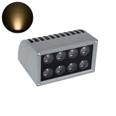 Alternative view of LEDTM® FLOOD-DENA 90485 Επιτοίχιος Προβολέας Wall Washer για Φωτισμό Κτιρίων - Απλίκα & Δαπέδου LED 16W 1440lm 5° DC 24V Αδιάβροχο IP67 Μ15.5 x Π13 x Υ9.1cm Θερμό Λευκό 2700K - Γκρι Ανθρακί - 3 Years Warranty