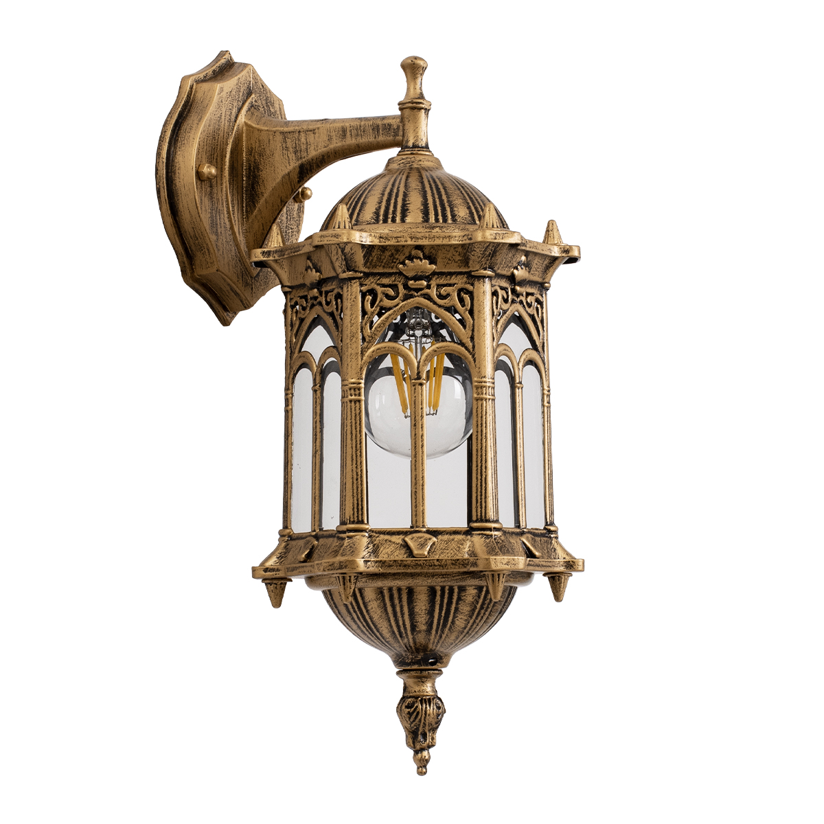 LEDTM® DARCY 00658 Vintage Φωτιστικό Τοίχου - Απλίκα με Ντουί 1 x E27 AC 220-240V IP20 - Μπρούτζινο Εφέ Σκουριάς - Μ15.5 x Π15.5 x Υ34.5cm - Image 2