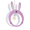 LEDTM® BUNNY 61577 Παιδικό Κρεμαστό Φωτιστικό Οροφής με Ντουί 1 x E27 AC 220-240V IP20 - Ροζ & Λευκό - Μ27.2 x Π15.5 x Υ40cm - Image 2