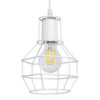 LEDTM® CAGE 00867 Vintage Κρεμαστό Φωτιστικό Οροφής με Ντουί 1 x E27 AC 220-240V IP20 - Λευκό - Μ15 x Π15 x Υ22cm - Image 2