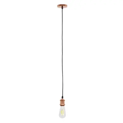 Alternative view of LEDTM® SUSPENS 90012 Μοντέρνο Κρεμαστό Φωτιστικό Οροφής με Ντουί 1 x E27 AC 220-240V IP20 - Μαύρο & Χάλκινο - Μ10 x Π10 x Υ88cm