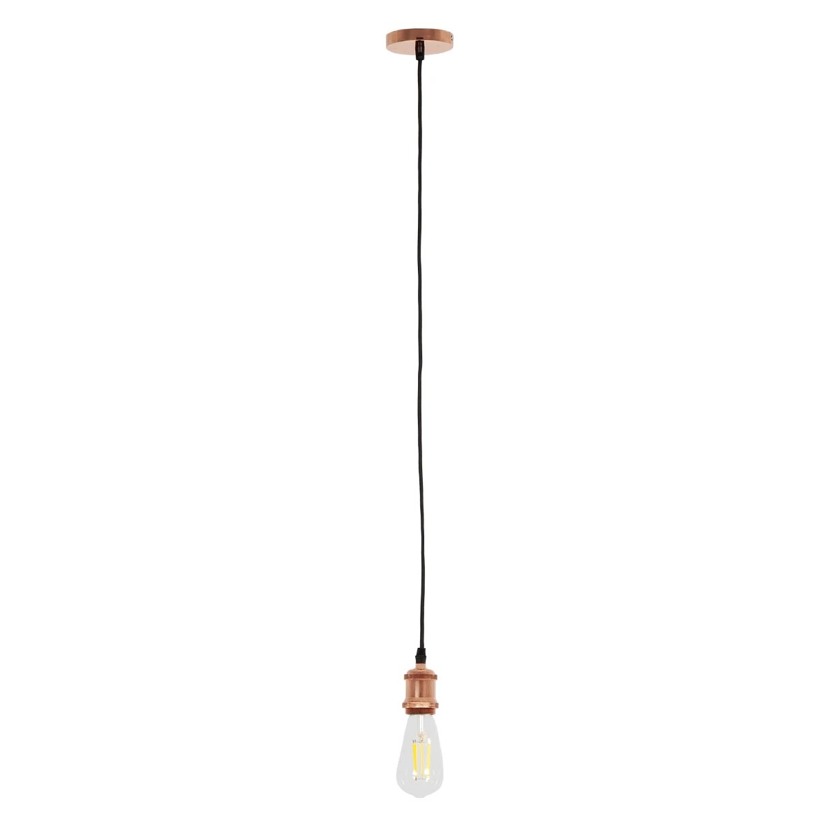 LEDTM® SUSPENS 90012 Μοντέρνο Κρεμαστό Φωτιστικό Οροφής με Ντουί 1 x E27 AC 220-240V IP20 - Μαύρο & Χάλκινο - Μ10 x Π10 x Υ88cm - Image 2