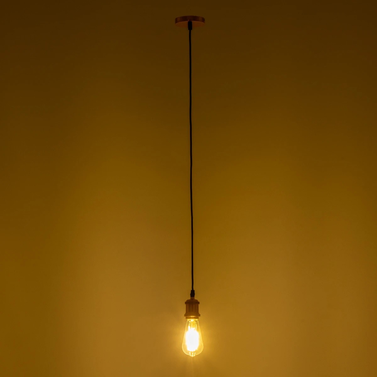 LEDTM® SUSPENS 90012 Μοντέρνο Κρεμαστό Φωτιστικό Οροφής με Ντουί 1 x E27 AC 220-240V IP20 - Μαύρο & Χάλκινο - Μ10 x Π10 x Υ88cm - Image 3