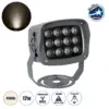LEDTM® FLOODXENA 90122 Προβολέας Σποτ Wall Washer LED 12W 1380lm 10° AC 220-240V Αδιάβροχο IP65 Φυσικό Λευκό 4500K - Bridgelux SMD Chip - Γκρι Ανθρακί Ματ - Μ13.5 x Π11.5 x Υ15cm - 3 Χρόνια Εγγύηση