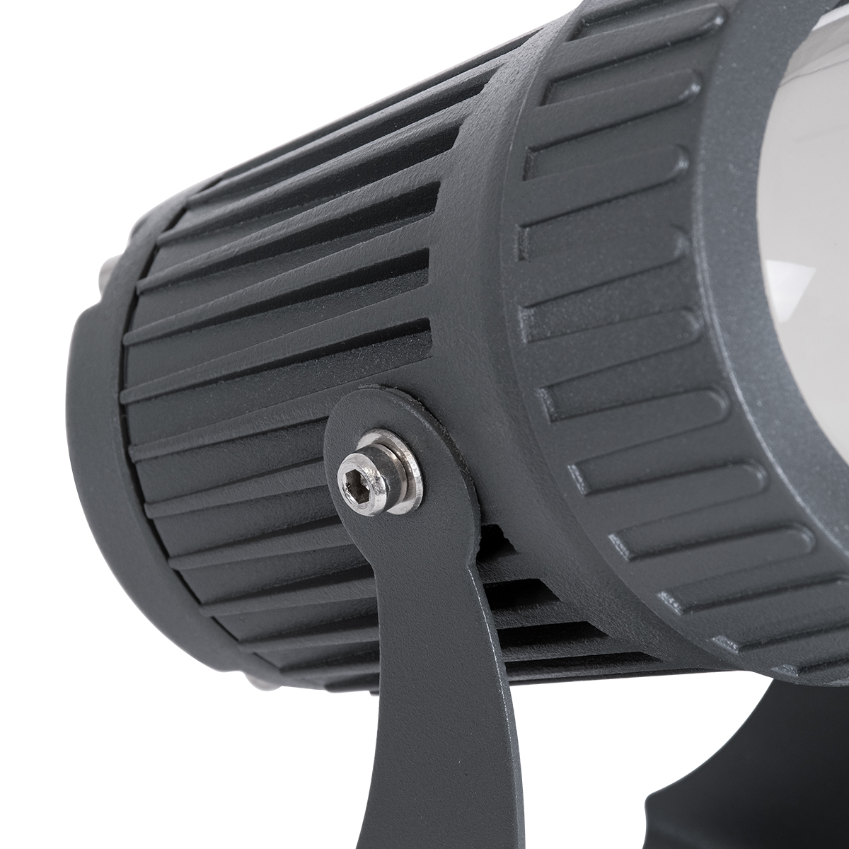 LEDTM® SPOTFENIA 90136 Αρχιτεκτονικό Σποτ Φωτισμου LED 10W 850lm 5° DC 24V Αδιάβροχο IP65 Μπλε Dimmable - Bridgelux COB Chip - Γκρι Ανθρακί - Μ7 x Π7 x Υ12cm - 3 Χρόνια Εγγύηση - Image 9