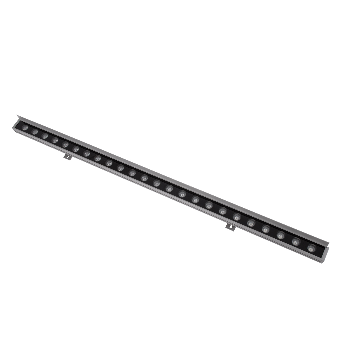 LEDTM® WASHERFAIA 90186 Μπάρα Φωτισμού Wall Washer με Αντιθαμβωτική Γρίλια LED 24W 2640lm 15° DC 24V Αδιάβροχο IP65 Θερμό Λευκό 2700K Dimmable - Bridgelux SMD Chip - Ασημί - Μ100 x Π4 x Υ5.5cm - 3 Χρόνια Εγγύηση - Image 3