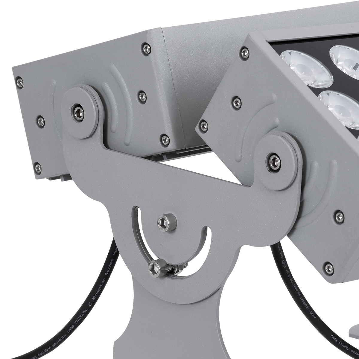 LEDTM® FLOOD-ZENA 90220 Προβολέας Wall Washer για Φωτισμό Κτιρίων LED 120W 10800lm 3° DC 24V Αδιάβροχο IP65 L38 x W30.5 x H24cm Θερμό Λευκό 2700K - Ασημί - 3 Years Warranty - Image 12