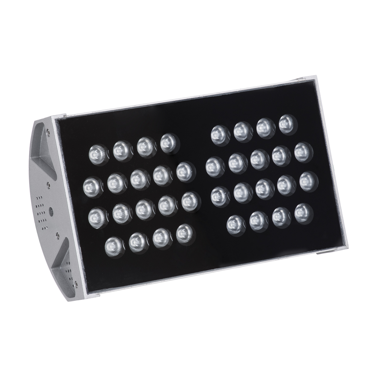 LEDTM® FLOOD-TENA 90222 Προβολέας Wall Washer για Φωτισμό Κτιρίων LED 72W 6120lm 10° DC 24V Αδιάβροχο IP65 L29.8 x W15.5 x H18cm RGBW DMX512 - Ασημί - 3 Years Warranty - Image 3