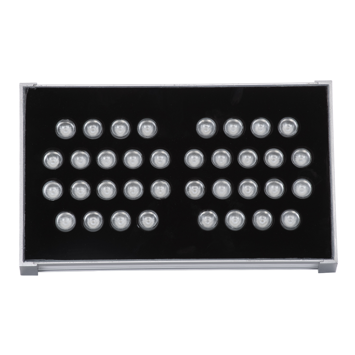 LEDTM® FLOOD-TENA 90222 Προβολέας Wall Washer για Φωτισμό Κτιρίων LED 72W 6120lm 10° DC 24V Αδιάβροχο IP65 L29.8 x W15.5 x H18cm RGBW DMX512 - Ασημί - 3 Years Warranty - Image 4