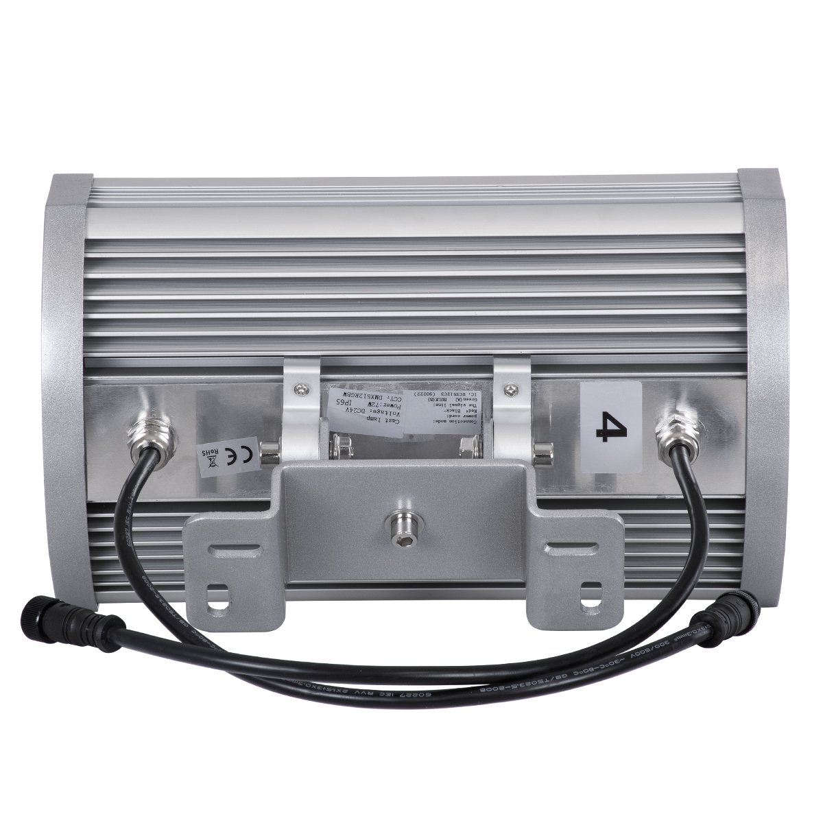LEDTM® FLOOD-TENA 90222 Προβολέας Wall Washer για Φωτισμό Κτιρίων LED 72W 6120lm 10° DC 24V Αδιάβροχο IP65 L29.8 x W15.5 x H18cm RGBW DMX512 - Ασημί - 3 Years Warranty - Image 5