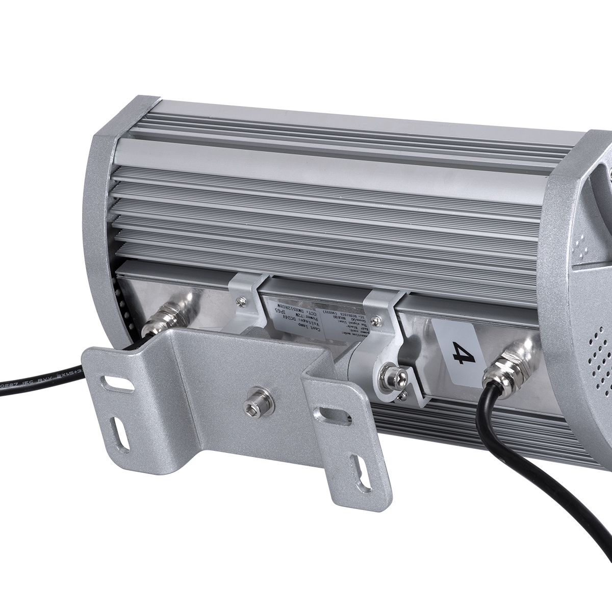 LEDTM® FLOOD-TENA 90222 Προβολέας Wall Washer για Φωτισμό Κτιρίων LED 72W 6120lm 10° DC 24V Αδιάβροχο IP65 L29.8 x W15.5 x H18cm RGBW DMX512 - Ασημί - 3 Years Warranty - Image 8