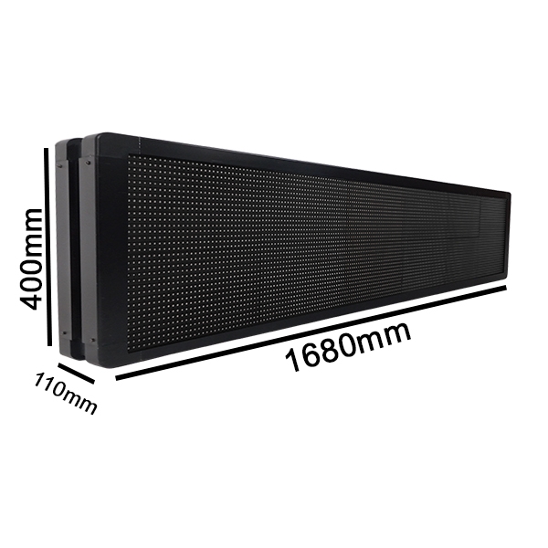 LEDTM® DISPLAY 90330 Κυλιόμενη Ψηφιακή Επιγραφή Διπλής Όψης 160x32cm P10 160x32 Pixel LED 500W AC 220-240V Αδιάβροχο IP65 Ψυχρό Λευκό 6000K - WiFi Control μέσω FK APP - Αισθητήρας Θερμοκρασίας & Υγρασίας - Μ168 x Π12 x Υ40cm - 2 Χρόνια Εγγύηση - Image 4