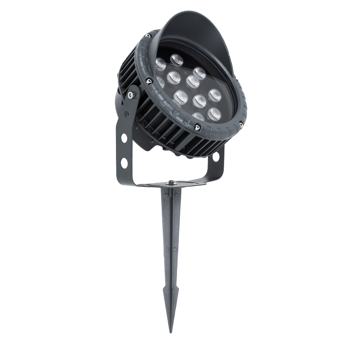 LEDTM® TREEVINA 90362 Φωτιστικό Σποτ με Αντιθαμβωτική Γρίλια για Φυτά - Δέντρα με Βάση Κήπου / Καρφωτό LED 24W 2040lm 10° DC 24V Αδιάβροχο IP65 Πολύχρωμο RGBW Dimmable DMX512 - Bridgelux SMD Chip - Γκρι Ανθρακί - Μ21.5 x Π18.3 x Υ14cm - 3 Χρόνια Εγγύηση - Image 3