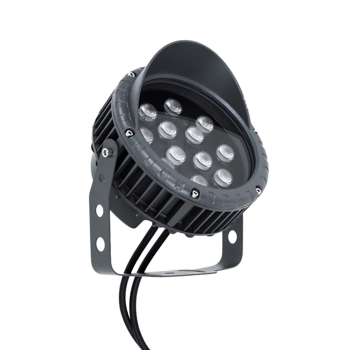 LEDTM® TREEVINA 90362 Φωτιστικό Σποτ με Αντιθαμβωτική Γρίλια για Φυτά - Δέντρα με Βάση Κήπου / Καρφωτό LED 24W 2040lm 10° DC 24V Αδιάβροχο IP65 Πολύχρωμο RGBW Dimmable DMX512 - Bridgelux SMD Chip - Γκρι Ανθρακί - Μ21.5 x Π18.3 x Υ14cm - 3 Χρόνια Εγγύηση - Image 4