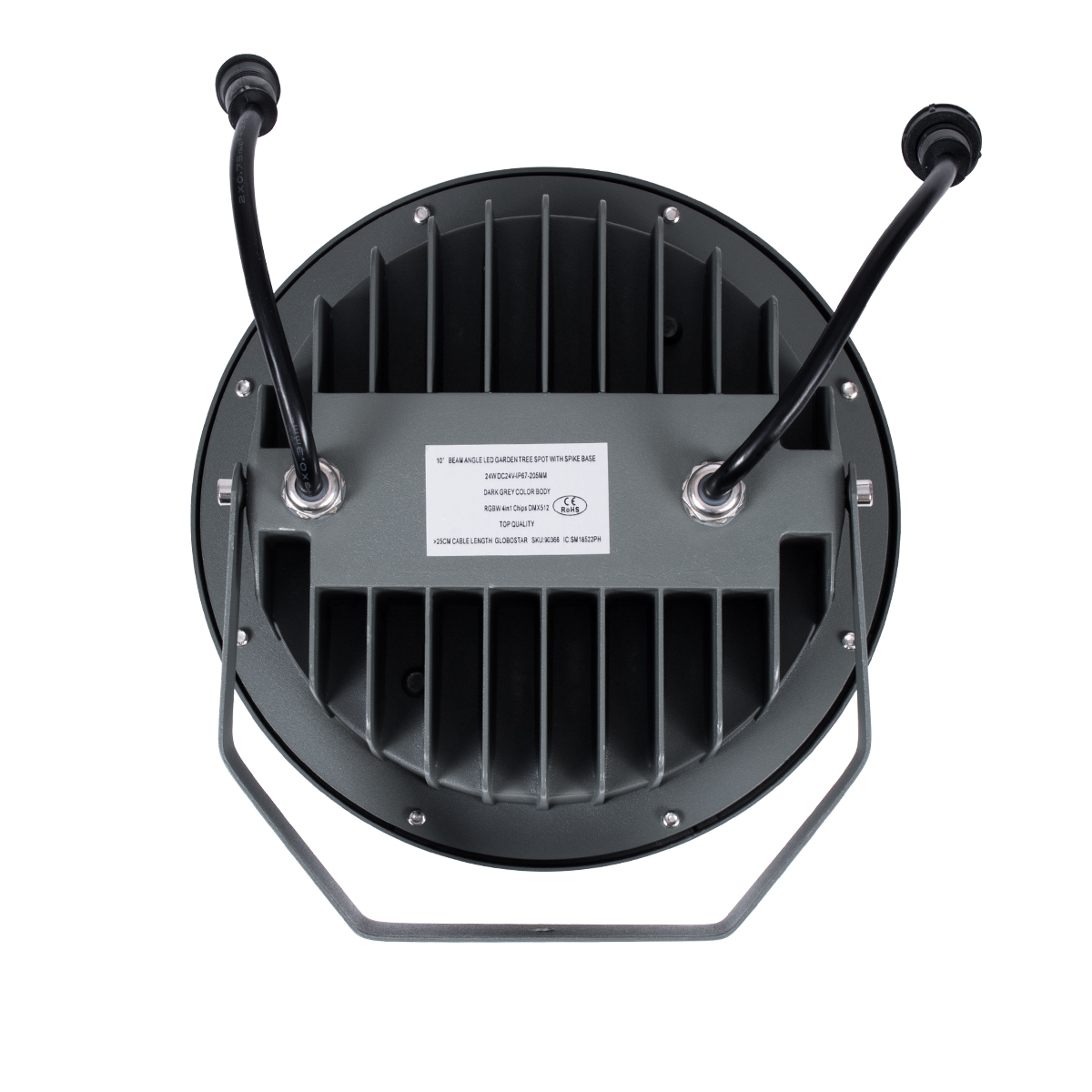 LEDTM® TREELIGHT-RIVA 90366 Σποτ Φωτισμού Ειδικό για Φυτά - Δέντρα με Βάση Κήπου / Καρφωτό LED 24W 2040lm 10° DC 24V Αδιάβροχο IP67 Φ20.5 x Υ6.5cm RGBW DMX512 - Γκρι Ανθρακί - 3 Years Warranty - Image 9