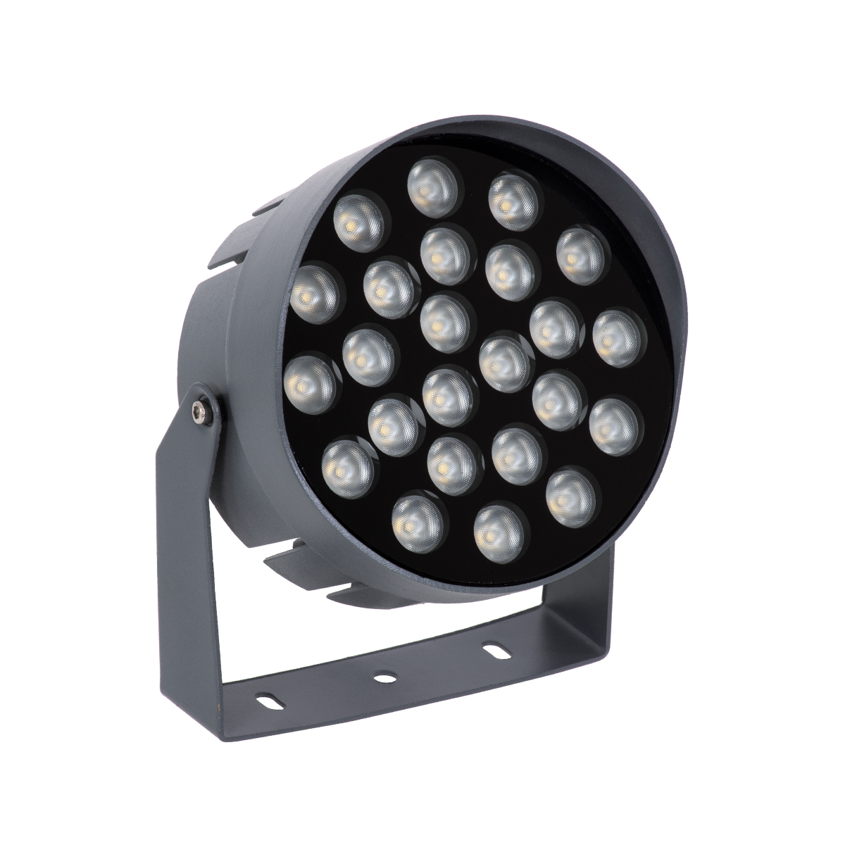 LEDTM® FLOODNIGMA 90377 Προβολέας Σποτ Wall Washer με Αντιθαμβωτική Γρίλια LED 24W 2040lm 30° DC 24V Αδιάβροχο IP65 Ultra Θερμό Λευκό 2200K Dimmable - Bridgelux SMD Chip - Γκρι Ανθρακί - Μ15 x Π15 x Υ9.1cm - 3 Χρόνια Εγγύηση - Image 3
