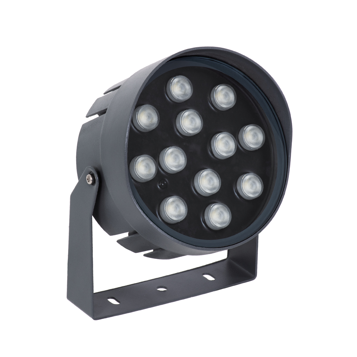 LEDTM® FLOODNIGMA 90396 Προβολέας Σποτ Wall Washer με Αντιθαμβωτική Γρίλια LED 24W 1920lm 30° DC 24V Αδιάβροχο IP65 Πολύχρωμο RGBW Dimmable DMX512 - Bridgelux SMD Chip - Γκρι Ανθρακί - Μ15 x Π15 x Υ9.1cm - 3 Χρόνια Εγγύηση - Image 3
