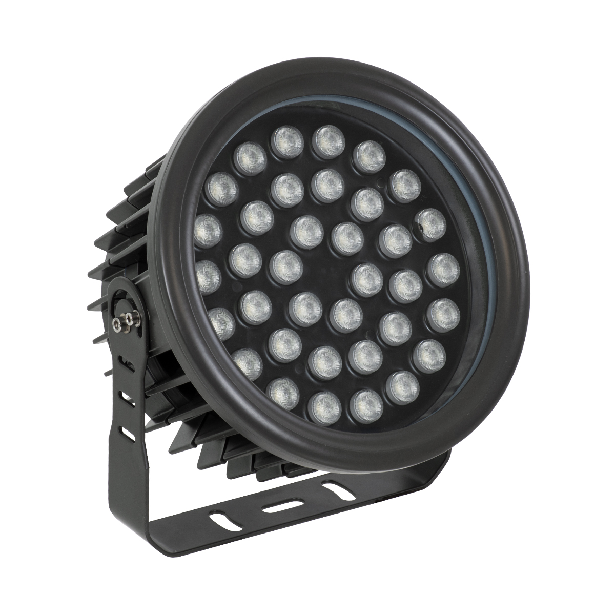 LEDTM® FLOODNEVA 90400 Προβολέας Σποτ Wall Washer LED 72W 6120lm 30° DC 24V Αδιάβροχο IP65 Πολύχρωμο RGBW Dimmable DMX512 - Bridgelux SMD Chip - Μαύρο - Μ24.5 x Π24.5 x Υ14.7cm - 3 Χρόνια Εγγύηση - Image 3