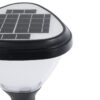 LEDTM® SOLARMIS 90521 Φωτιστικό Κολωνάκι Κήπου LED 10W 180lm 120° με Ενσωματωμένο Φωτοβολταϊκό Panel 6V 5W & Επαναφορτιζόμενη Μπαταρία Li-ion 3.2V 6000mAh με Αισθητήρα Ημέρας-Νύχτας Αδιάβροχο IP65 Ψυχρό Λευκό 6000K - Μαύρο - Μ26 x Π26 x Υ60cm - 2 Χρόνια Εγγύηση - Image 5