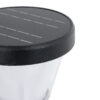 LEDTM® SOLARDIS 90523 Φωτιστικό Κολωνάκι Κήπου LED 10W 180lm 120° με Ενσωματωμένο Φωτοβολταϊκό Panel 6V 5W & Επαναφορτιζόμενη Μπαταρία Li-ion 3.2V 6000mAh με Αισθητήρα Ημέρας-Νύχτας Αδιάβροχο IP65 Ψυχρό Λευκό 6000K - Μαύρο - Μ24 x Π24 x Υ88cm - 2 Χρόνια Εγγύηση - Image 4