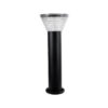 LEDTM® VEGGIE 90525 Φωτιστικό Κολωνάκι Κήπου LED 10W 500lm 120° με Ενσωματωμένο Φωτοβολταϊκό Panel 6V 2W & Επαναφορτιζόμενη Μπαταρία Li-ion 3.2V 1800mAh με Αισθητήρα Ημέρας-Νύχτας Αδιάβροχο IP65 Ψυχρό Λευκό 6000K - Sanan SMD Chip - Μαύρο- Μ23 x Π23 x Υ60cm - 2 Χρόνια Εγγύηση - Image 3