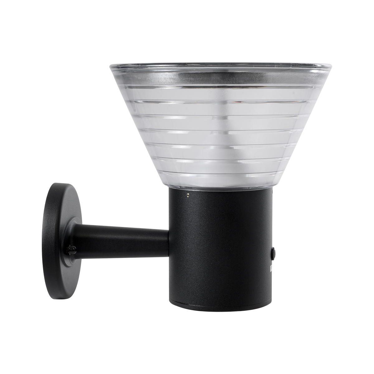 LEDTM® VEGGIE 90530 Μοντέρνο Φωτιστικό Τοίχου - Απλίκα LED 10W 330lm 120° με Ενσωματωμένο Φωτοβολταϊκό Panel 6V 2W & Επαναφορτιζόμενη Μπαταρία Li-ion 3.2V 1800mAh με Αισθητήρα Ημέρας-Νύχτας Αδιάβροχο IP65 Ψυχρό Λευκό 6000K - Μαύρο- Μ23 x Π30 x Υ25cm - 2 Χρόνια Εγγύηση - Image 3