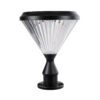 LEDTM® SHARP 90533 Φωτιστικό Κολωνάκι Κήπου LED 10W 500lm 120° DC 5V με Ενσωματωμένο Φωτοβολταϊκό Panel 6V 2W & Επαναφορτιζόμενη Μπαταρία Li-ion 3.2V 8000mAh με Αισθητήρα Ημέρας-Νύχτας Αδιάβροχο IP65 Ψυχρό Λευκό 6000K - Sanan SMD Chip - Γκρι Ανθρακί Ματ - Μ26 x Π26 x Υ33cm - 2 Χρόνια Εγγύηση - Image 3