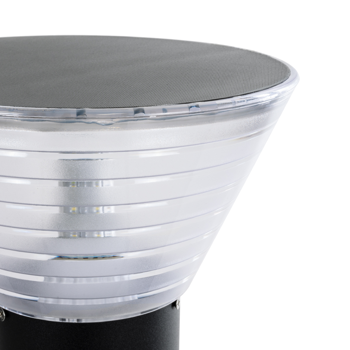 LEDTM® VEGGIE 90550 Φωτιστικό Κολωνάκι Κήπου με Ντουί 1 x E27 AC 220-240V Αδιάβροχο IP65 - Μαύρο - Μ23 x Π23 x Υ60cm - Image 4