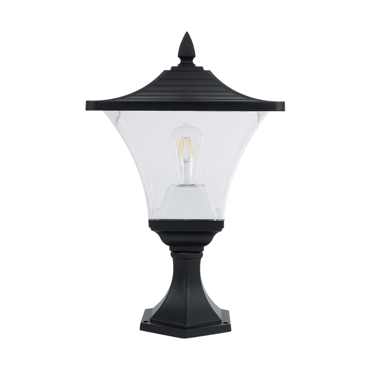 LEDTM® DIRAHIO 90552 Φωτιστικό Κολωνάκι Κήπου με Ντουί 1 x E27 AC 220-240V Αδιάβροχο IP65 - Γκρι Ανθρακί Ματ - Μ32 x Π32 x Υ52cm - Image 3