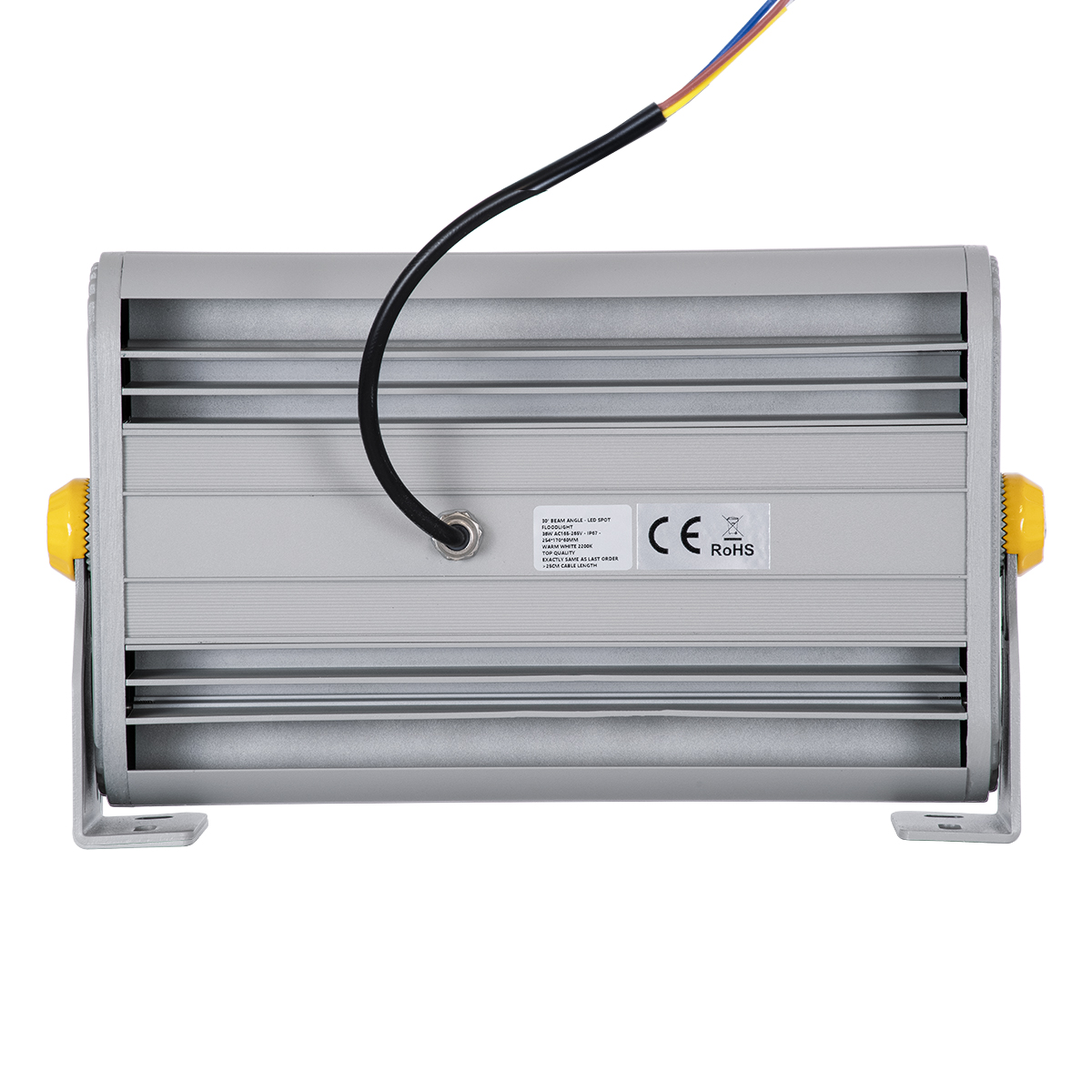 LEDTM® FLOODHENA 90445 Προβολέας Σποτ Wall Washer LED 36W 3060lm 30° AC 220-240V Αδιάβροχο IP67 Ultra Θερμό Λευκό 2200K - Bridgelux SMD Chip - Γκρι Ανθρακί - Μ30 x Π6 x Υ17cm - 3 Χρόνια Εγγύηση - Image 6