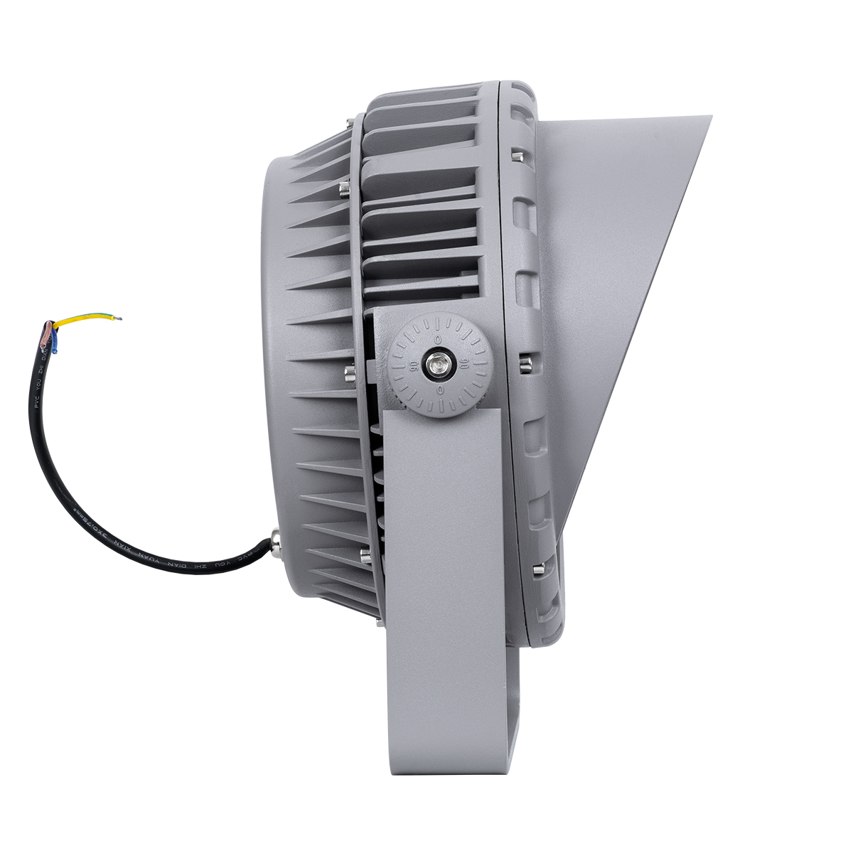 LEDTM® FLOODMENA 90644 Προβολέας Σποτ Wall Washer με Αντιθαμβωτική Γρίλια LED 24W 2160lm 30° AC 220-240V Αδιάβροχο IP65 Θερμό Λευκό 2700K - Bridgelux SMD Chip - Γκρι Ανθρακί - Μ23 x Π23 x Υ18cm - 3 Χρόνια Εγγύηση - Image 4