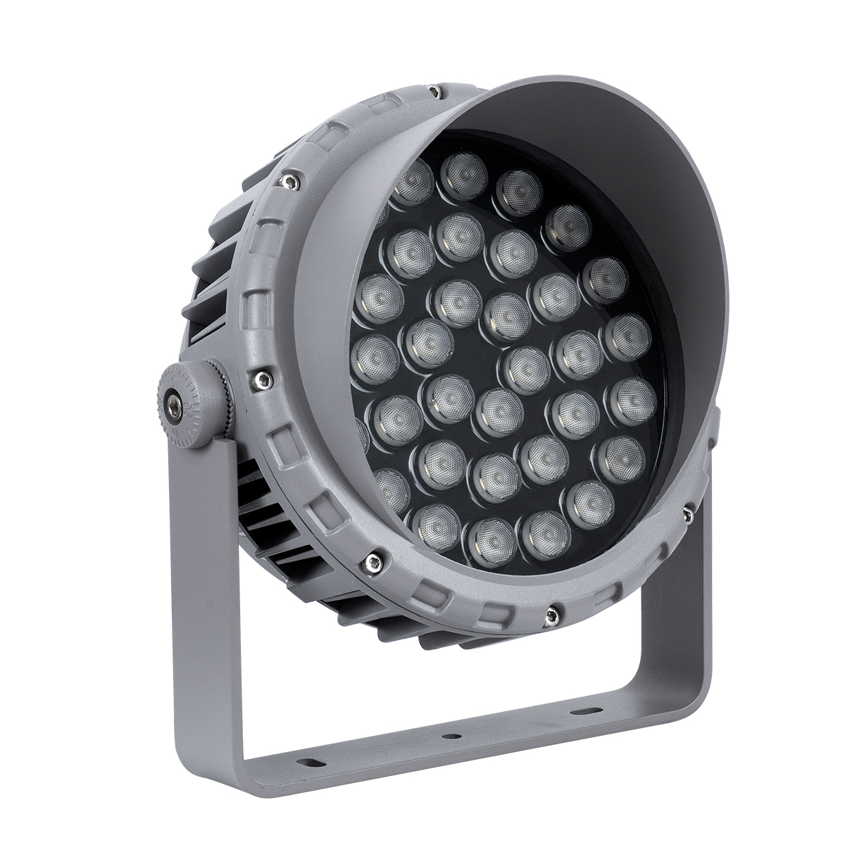 LEDTM® FLOODMENA 90645 Προβολέας Σποτ Wall Washer με Αντιθαμβωτική Γρίλια LED 36W 3240lm 30° AC 220-240V Αδιάβροχο IP65 Θερμό Λευκό 2700K - Bridgelux SMD Chip - Γκρι Ανθρακί - Μ23 x Π23 x Υ18cm - 3 Χρόνια Εγγύηση - Image 3