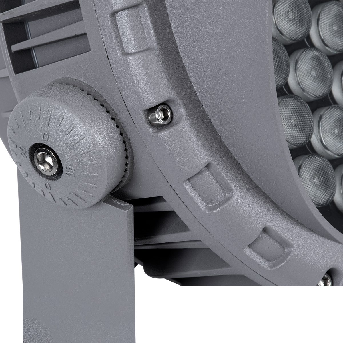 LEDTM® FLOODMENA 90646 Προβολέας Σποτ Wall Washer με Αντιθαμβωτική Γρίλια LED 48W 4320lm 30° AC 220-240V Αδιάβροχο IP65 Θερμό Λευκό 2700K - Bridgelux SMD Chip - Γκρι Ανθρακί - Μ25 x Π25 x Υ18cm - 3 Χρόνια Εγγύηση - Image 8
