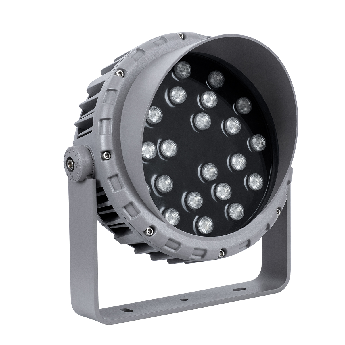 LEDTM® FLOODMENA 90648 Προβολέας Σποτ Wall Washer με Αντιθαμβωτική Γρίλια LED 36W 2880lm 30° DC 24V Αδιάβροχο IP65 Πολύχρωμο RGBW Dimmable DMX512 - Bridgelux SMD Chip - Γκρι Ανθρακί - Μ23 x Π23 x Υ18cm - 3 Χρόνια Εγγύηση - Image 3
