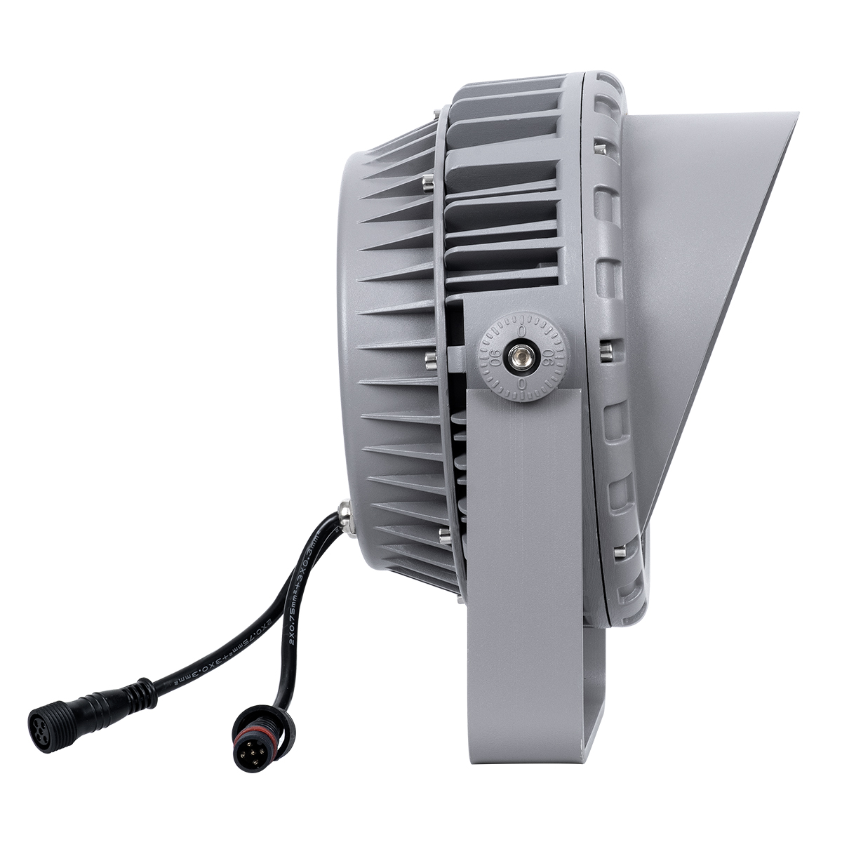 LEDTM® FLOODMENA 90648 Προβολέας Σποτ Wall Washer με Αντιθαμβωτική Γρίλια LED 36W 2880lm 30° DC 24V Αδιάβροχο IP65 Πολύχρωμο RGBW Dimmable DMX512 - Bridgelux SMD Chip - Γκρι Ανθρακί - Μ23 x Π23 x Υ18cm - 3 Χρόνια Εγγύηση - Image 4