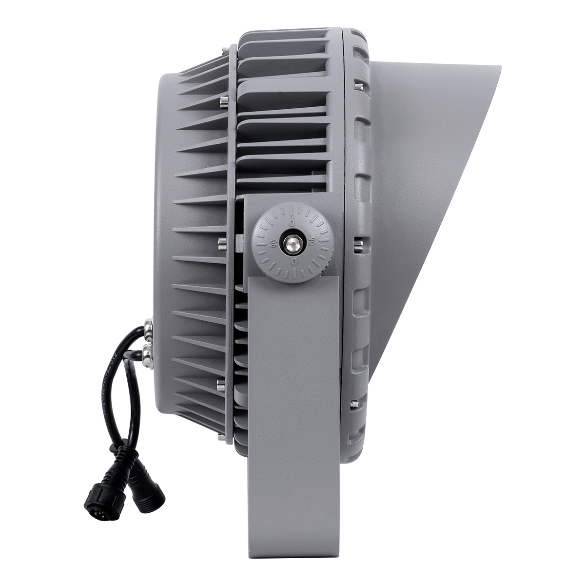 LEDTM® FLOODMENA 90649 Προβολέας Σποτ Wall Washer με Αντιθαμβωτική Γρίλια LED 48W 3840lm 30° DC 24V Αδιάβροχο IP65 Πολύχρωμο RGBW Dimmable DMX512 - Bridgelux SMD Chip - Γκρι Ανθρακί - Μ25 x Π25 x Υ18cm - 3 Χρόνια Εγγύηση - Image 4