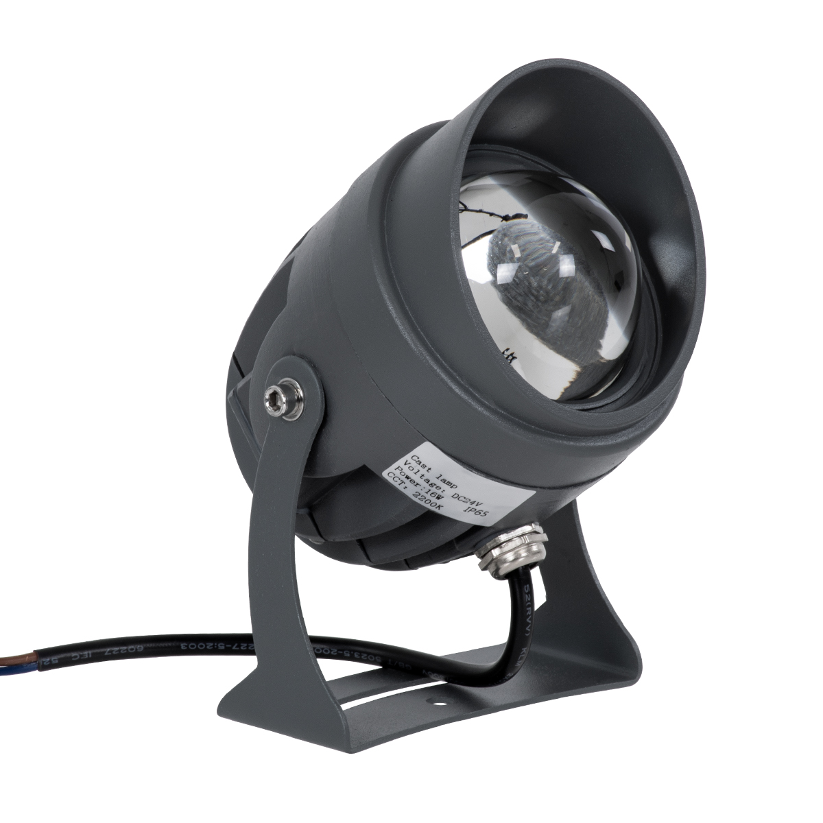 LEDTM® SPOTXENIA 90696 Αρχιτεκτονικό Σποτ Φωτισμου με Αντιθαμβωτική Γρίλια LED 16W 1680lm 3° DC 24V Αδιάβροχο IP65 Ultra Θερμό Λευκό 2200K Dimmable - Bridgelux COB Chip - Γκρι Ανθρακί Ματ - Μ9 x Π9 x Υ12cm - 3 Χρόνια Εγγύηση - Image 3