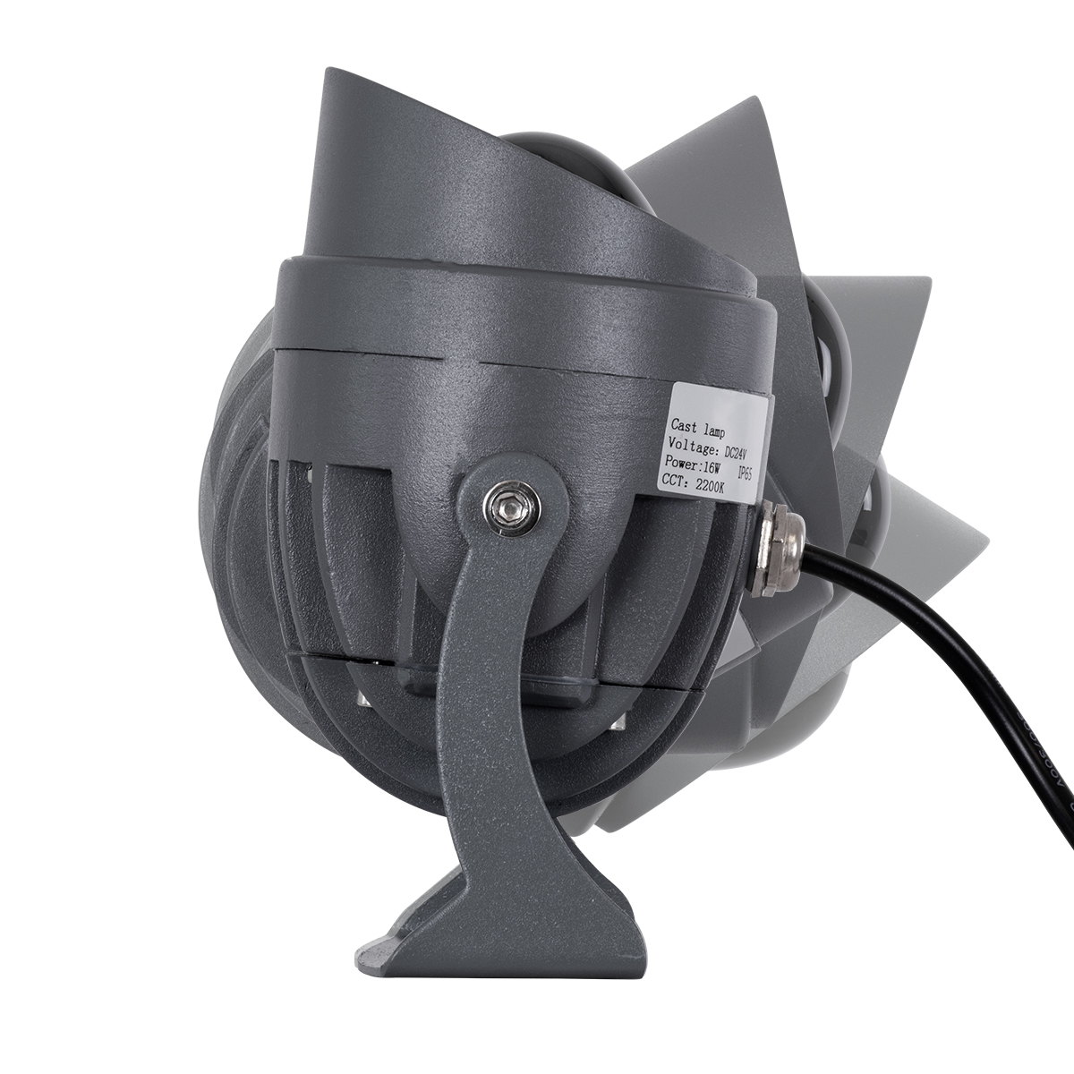 LEDTM® SPOTXENIA 90696 Αρχιτεκτονικό Σποτ Φωτισμου με Αντιθαμβωτική Γρίλια LED 16W 1680lm 3° DC 24V Αδιάβροχο IP65 Ultra Θερμό Λευκό 2200K Dimmable - Bridgelux COB Chip - Γκρι Ανθρακί Ματ - Μ9 x Π9 x Υ12cm - 3 Χρόνια Εγγύηση - Image 4