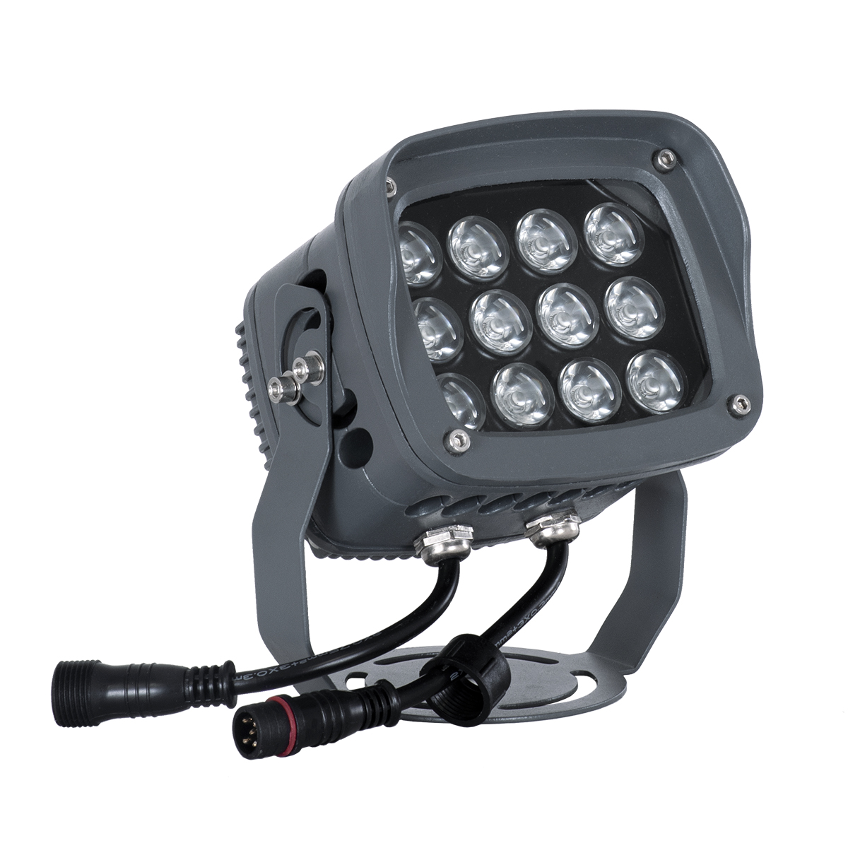 LEDTM® FLOODXENA 90699 Προβολέας Σποτ Wall Washer με Αντιθαμβωτική Γρίλια LED 24W 2040lm 10° DC 24V Αδιάβροχο IP65 Πολύχρωμο RGBW Dimmable DMX512 - Bridgelux SMD Chip - Γκρι Ανθρακί - Μ13 x Π11 x Υ15cm - 3 Χρόνια Εγγύηση - Image 3