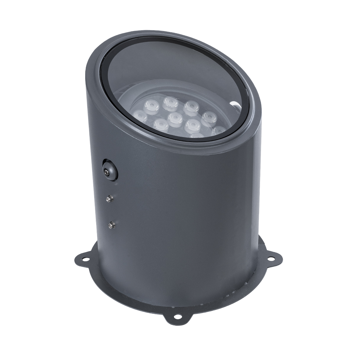 LEDTM® FLOOD-MILO 90739 Κινούμενος Προβολέας - Σποτ Φωτισμού Wall Washer για Φωτισμό Κτιρίων LED 24W 2040lm 10° DC 24V Αδιάβροχο IP67 Φ22 x Υ30cm RGBW DMX512 - Γκρι Ανθρακί - 3 Χρόνια Εγγύηση - Image 3