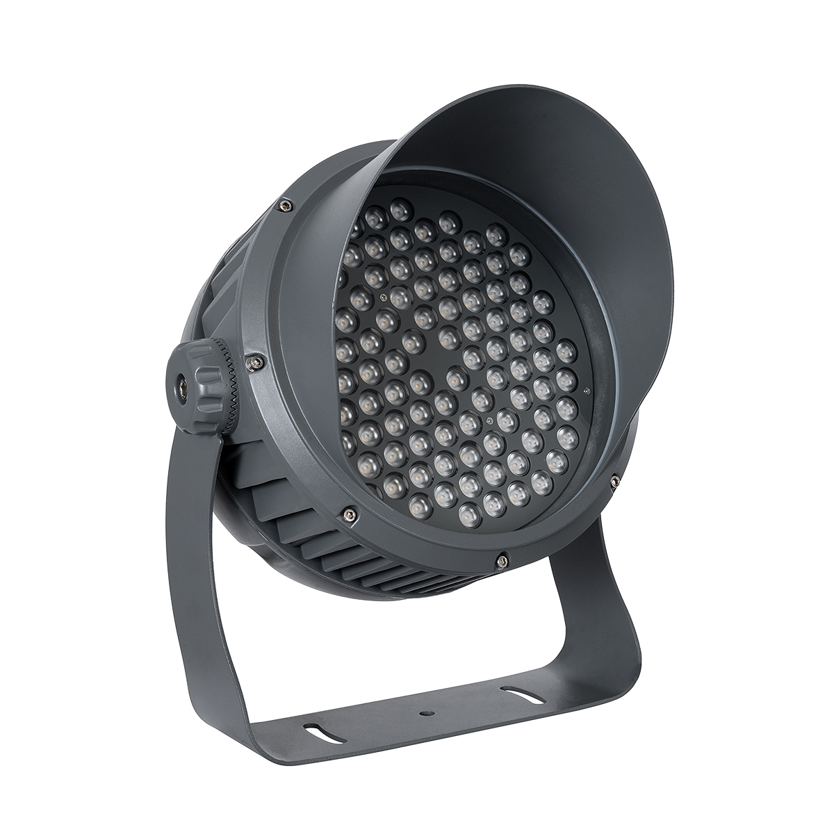 LEDTM® FLOODIMO 90746 Προβολέας Σποτ Wall Washer με Αντιθαμβωτική Γρίλια LED 100W 9000lm 10° AC 220-240V Αδιάβροχο IP67 Θερμό Λευκό 2700K - Bridgelux SMD Chip - Γκρι Ανθρακί - Μ34 x Π36 x Υ44cm - 3 Χρόνια Εγγύηση - Image 3