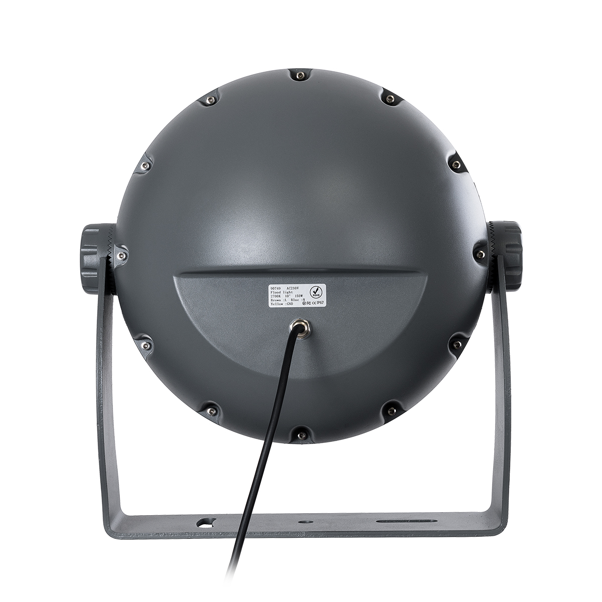 LEDTM® FLOODIMO 90749 Προβολέας Σποτ Wall Washer με Αντιθαμβωτική Γρίλια LED 150W 13500lm 10° AC 220-240V Αδιάβροχο IP67 Θερμό Λευκό 2700K - Bridgelux SMD Chip - Γκρι Ανθρακί - Μ43 x Π45 x Υ46cm - 3 Χρόνια Εγγύηση - Image 7