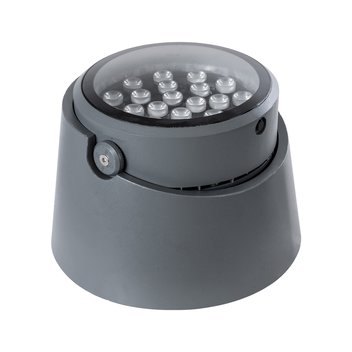LEDTM® FLOOD-RANA 90751 Κινούμενος Προβολέας - Σποτ Φωτισμού Wall Washer για Φωτισμό Κτιρίων LED 36W 3060lm 5° DC 24V Αδιάβροχο IP67 Φ26 x Υ18cm RGBW DMX512 - Γκρι Ανθρακί - 3 Χρόνια Εγγύηση - Image 4
