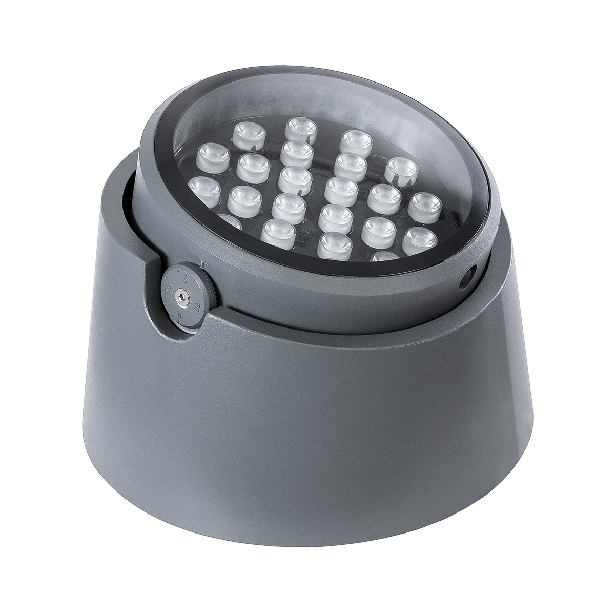 LEDTM® FLOOD-RANA 90752 Κινούμενος Προβολέας - Σποτ Φωτισμού Wall Washer για Φωτισμό Κτιρίων LED 60W 5100lm 5° DC 24V Αδιάβροχο IP67 Φ30 x Υ20cm RGBW DMX512 - Γκρι Ανθρακί - 3 Χρόνια Εγγύηση - Image 3