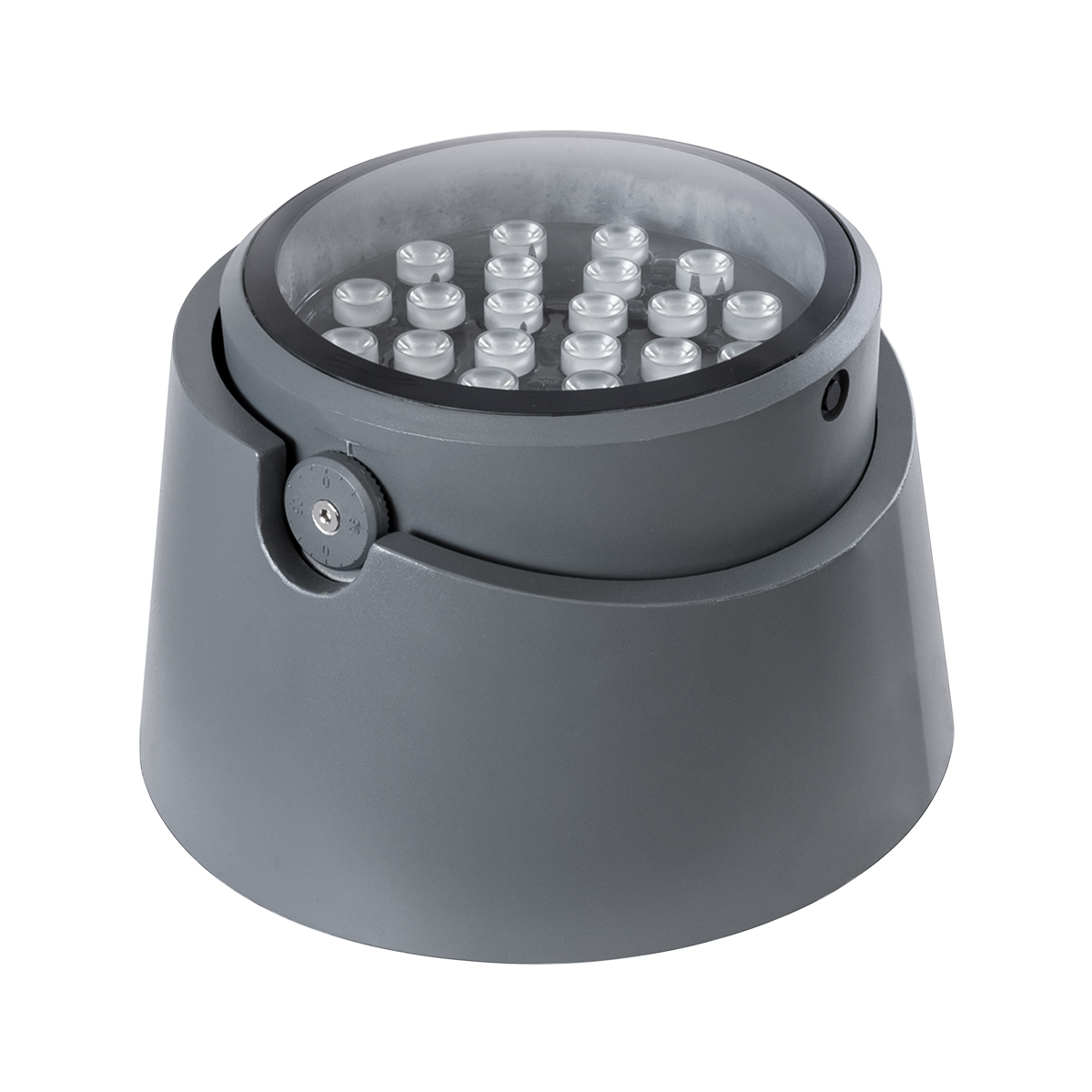 LEDTM® FLOOD-RANA 90752 Κινούμενος Προβολέας - Σποτ Φωτισμού Wall Washer για Φωτισμό Κτιρίων LED 60W 5100lm 5° DC 24V Αδιάβροχο IP67 Φ30 x Υ20cm RGBW DMX512 - Γκρι Ανθρακί - 3 Χρόνια Εγγύηση - Image 4