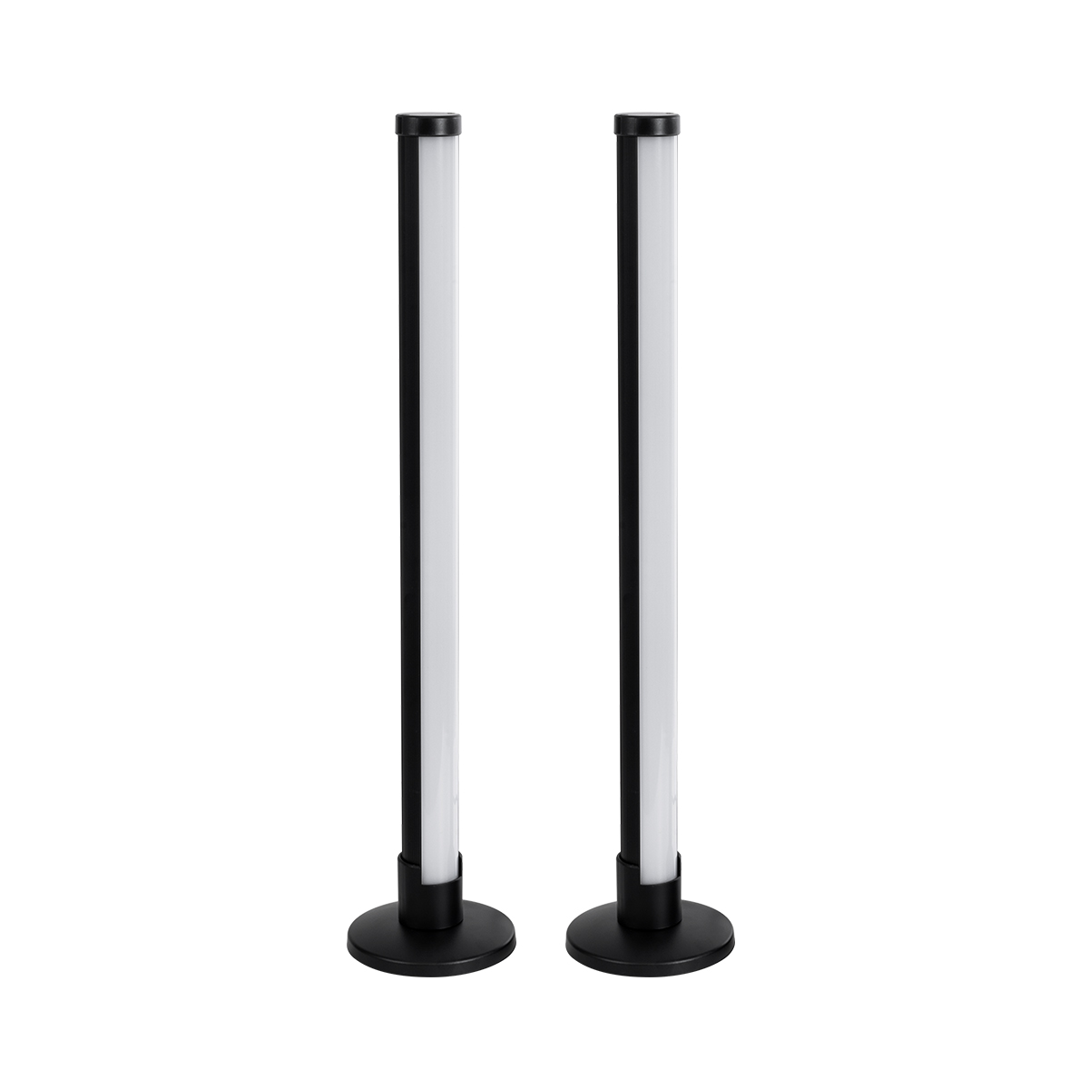 LEDTM® DIGICOLUMN 90760 Μοντέρνο Επιτραπέζιο Φωτιστικό LED 16W 1280lm 180° DC 5V IP20 RGB Dimmable - Lumileds SMD Chip - Μαύρο - Μ3 x Π3 x Υ45cm - Σετ 2 Τεμαχίων - 2 Χρόνια Εγγύηση - Image 2