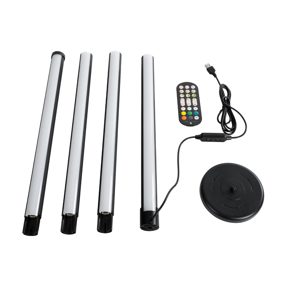 LEDTM® DIGICOLUMN 90764 Μοντέρνο Επιδαπέδιο Γραμμικό Ψηφιακό Φωτιστικό Digital Pixel Symphony Bar με RF Ασύρματο Χειριστήριο LED 16W 1280lm 180° DC 5V με USB 2.0 IP20 Πολύχρωμο RGB Dimmable - Μαύρο - Φ3 x Υ165cm - 2 Χρόνια Εγγύηση - Image 10